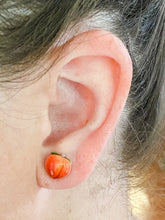 Load image into Gallery viewer, Peach Emoji Earrings